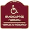 Signmission Handicapped Parking Vehicle Id Required Handicapped Heavy-Gauge Alum Sign, 18" x 18", BU-1818-23912 A-DES-BU-1818-23912 - alternate 1